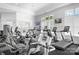Well-equipped fitness center with modern exercise machines and ample natural light at 18236 Coulter Pkwy, Cornelius, NC 28031