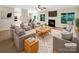 Inviting living room with fireplace, large windows, and stylish decor, perfect for relaxation at 2027 Brook View Ct, Matthews, NC 28104