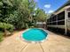 Outdoor in-ground pool surrounded by a concrete patio and lush greenery at 2027 Brook View Ct, Matthews, NC 28104