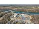 Aerial shot of apartments with parking by a river and bridge, winter landscape at 257 Auburn View Rd, Rock Hill, SC 29730