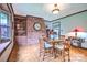 Dining room features a brick wall and built-in shelving at 4004 Stillwater Ct, York, SC 29745