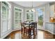 Sunlit breakfast nook with bay windows and a cozy dining set at 4312 Beech Wood Ct, Belmont, NC 28012