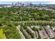 Beautiful aerial view of the community with the downtown skyline in the distance at 435 Hurston Cir, Charlotte, NC 28208