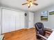 Spacious bedroom featuring ample closet space, hardwood floors, and serene ambiance, perfect for restful nights at 4720 Randleman Rd, Conover, NC 28613