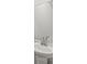This bathroom features a pedestal sink with modern fixtures and a bright white color at 707 Olde England Dr, Lincolnton, NC 28092