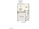 The first floor plan of a modern home with a 2-bay garage, kitchen, dining area, and great room at 707 Olde England Dr, Lincolnton, NC 28092