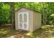 Outdoor storage shed in a backyard provides extra storage space at 8002 Kingston Dr, Waxhaw, NC 28173