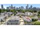 Aerial view of a modern community with the Charlotte skyline in the background at 1011 Westbrook Dr # A, Charlotte, NC 28202