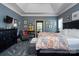 A primary bedroom boasts high ceilings, a sitting area, and ample lighting at 126 Doyle Farm Ln, Mooresville, NC 28115