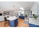 Spacious kitchen featuring an island with bar seating and stainless-steel appliances at 1308 Stonewyck Dr, Salisbury, NC 28146