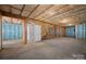 An unfinished basement provides a blank canvas for future customization and expansion at 17513 Hawks View Dr, Fort Mill, SC 29707