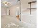 Spacious bedroom with carpet flooring, ceiling fan, and closet featuring a door leading to other room at 2020 Dawnshire Dr, Gastonia, NC 28054