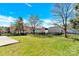 Beautiful backyard with a lush lawn, mature trees, and ample space for recreation at 2275 Laurens Dr, Concord, NC 28027