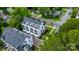 Modern townhomes with rooftop patios, gray siding, lush landscaping, and convenient street access in a desirable neighborhood at 2969 Simpson Dr, Charlotte, NC 28205