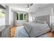 Serene main bedroom featuring a large window, plush carpeting, and elegant decor for a relaxing retreat at 327 S Turner Ave, Charlotte, NC 28208