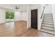 Basement features a walkout patio, stairs, and a black door at 416 Plantation Way # 3, Mount Gilead, NC 27306