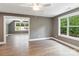 Bonus room features vaulted ceilings, a ceiling fan, and large windows at 416 Plantation Way # 3, Mount Gilead, NC 27306