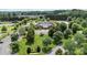 Aerial shot of a community center with pool, parking, and manicured landscaping at 4263 Rambling Rose Ln # 23, Rock Hill, SC 29732