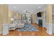 Comfortable living room with fireplace, built-ins, and access to the outdoors at 4263 Rambling Rose Ln # 23, Rock Hill, SC 29732