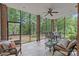 Screened porch with ceiling fan offers outdoor living space at 4263 Rambling Rose Ln # 23, Rock Hill, SC 29732