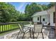 Outdoor deck featuring an outdoor dining set, serene views, and plenty of room for entertaining at 4824 Waxhaw Farms Rd, Waxhaw, NC 28173