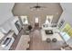 Open-concept floor plan showcases modern living room, kitchen, and dining area with stylish decor at 512 North Mulberry St, Cherryville, NC 28021