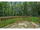 Back deck with a wood railing overlooking a grassy lawn and wooded area at 54 Reed Ne St, Concord, NC 28025