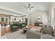 Combined living and kitchen area with hardwood floors, sleek finishes and modern furnishings for a stylish interior at 6249 Hayden Dr, Hickory, NC 28601