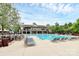 Community pool featuring an expansive pool with rows of lounge chairs, perfect for relaxation and recreation at 6961 Liverpool Ct, Fort Mill, SC 29707