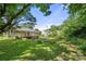 Inviting backyard with a fire pit and wooden benches, perfect for outdoor relaxation and entertaining at 124 Marion St, Clover, SC 29710