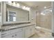 Bathroom with granite counters and a double sink vanity, plus a clear glass shower at 169 Halifax Dr, Fort Mill, SC 29707
