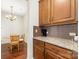 Updated kitchen featuring granite countertops, stylish cabinets, and modern fixtures at 1691 Ashley Lynn Ct, Stanfield, NC 28163
