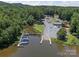 Aerial shot of the community boat ramp and marina at 179 Delwood Ct, Mount Gilead, NC 27371