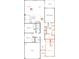 Detailed floor plan showcasing the layout of a home, including bedrooms, bathrooms, and kitchen at 2025 Cunningham Farm Dr, Indian Trail, NC 28079