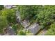 Beautiful home from an aerial view, complete with tree coverage and serene neighborhood street at 2130 Chesterfield Ave, Charlotte, NC 28205