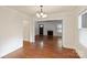 Spacious living room with hardwood floors, fireplace, and ample natural light at 2130 Chesterfield Ave, Charlotte, NC 28205