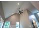A bright ceiling with an installed fan and recessed lighting at 240 Mark Ryan Ln, Dallas, NC 28034