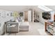 Bonus room with a skylight, light gray carpet and modern furniture at 2636 Chilton Pl, Charlotte, NC 28207