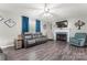 Living room features a fireplace, hardwood floors, and neutral colors at 308 Home Rd, Salisbury, NC 28147