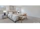 Bright bedroom with neutral tones, comfortable bed, and stylish decor at 4060 Beacon Ave # 148, Monroe, NC 28110