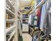 Organized walk-in closet featuring shelving, hanging rods, and ample space for storage, maximizing functionality at 612 Ideal Way, Charlotte, NC 28203