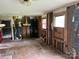 Kitchen with exposed framing, ready for a complete renovation and custom design at 715 Sunridge Dr, Lincolnton, NC 28092