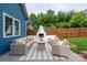 Stylish patio with outdoor seating and fireplace at 1008 Vanizer St, Charlotte, NC 28208