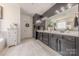 Bathroom featuring a double vanity, ample storage, and stylish finishes at 1178 Arges River Dr, Fort Mill, SC 29715