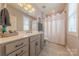 Bathroom featuring a single vanity, neutral paint, and shower with curtain at 1178 Arges River Dr, Fort Mill, SC 29715