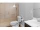 Modern bathroom features a glass enclosed shower and a sleek, modern vanity at 1500 Pecan Ave, Charlotte, NC 28205