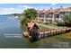 Waterfront gazebo with a walkway, perfect for boat launching or drop-off at 17931 Kings Point Dr # E, Cornelius, NC 28031