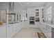 Modern kitchen boasts stainless steel appliances, custom cabinets, and stylish backsplash at 2117 Middlebridge Ct, Fort Mill, SC 29715