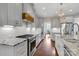 Gourmet kitchen featuring a gas range, stainless steel appliances, and granite countertops at 2122 Goose Creek Farm Ln, Indian Trail, NC 28079