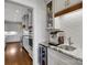 Modern kitchen featuring grey cabinets, stainless steel appliances, and granite countertops at 2122 Goose Creek Farm Ln, Indian Trail, NC 28079